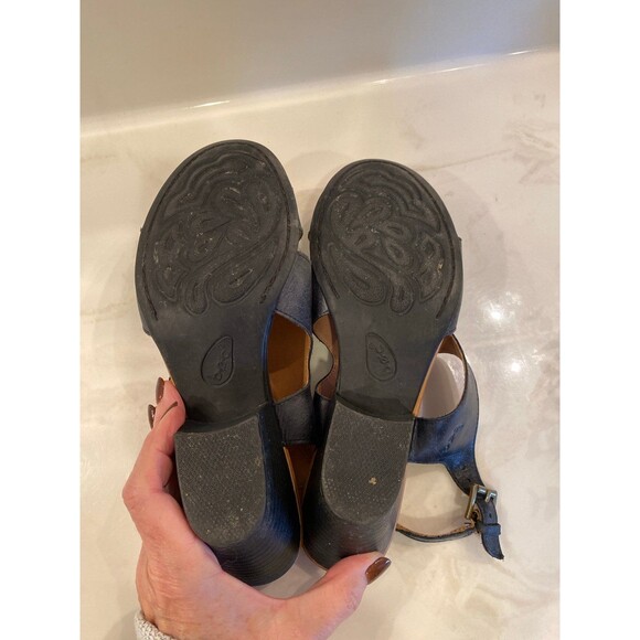 B.O.C Sandals Sz 8 M Navy Blue Arch Support Dressy Casual Block Heel 2.5” Shoes - Picture 12 of 12